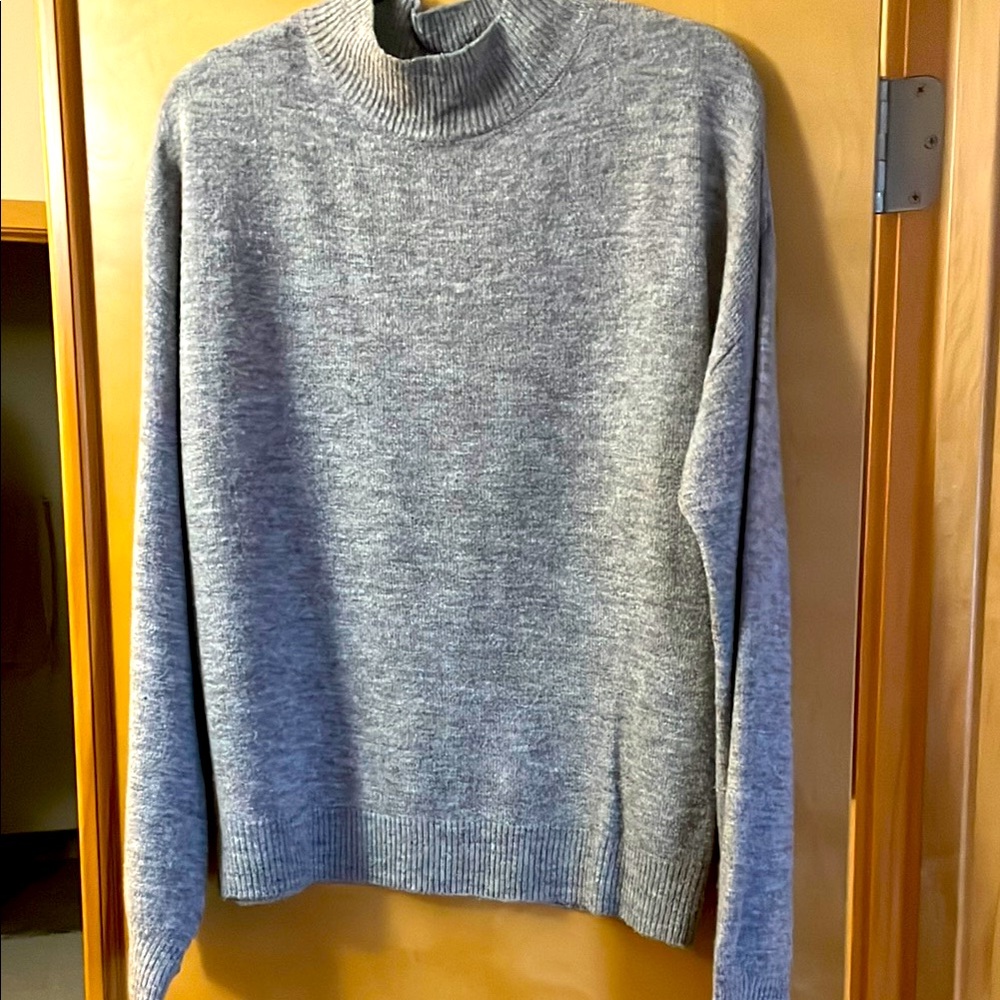 Abound Gray Turtleneck Sweater Knit Relaxed Fit